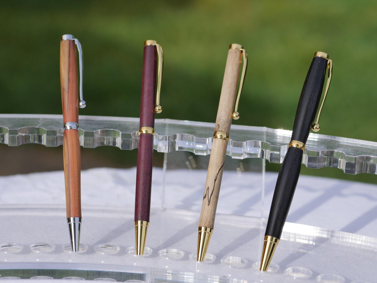 Stylo bille en bois Quart tournant, 23 essences au choix
